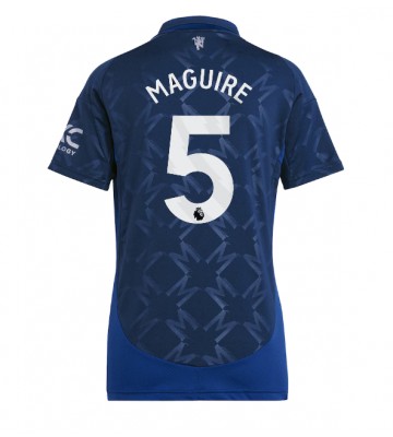 Manchester United Harry Maguire #5 Segunda Equipación Mujer 2024-25 Manga Corta